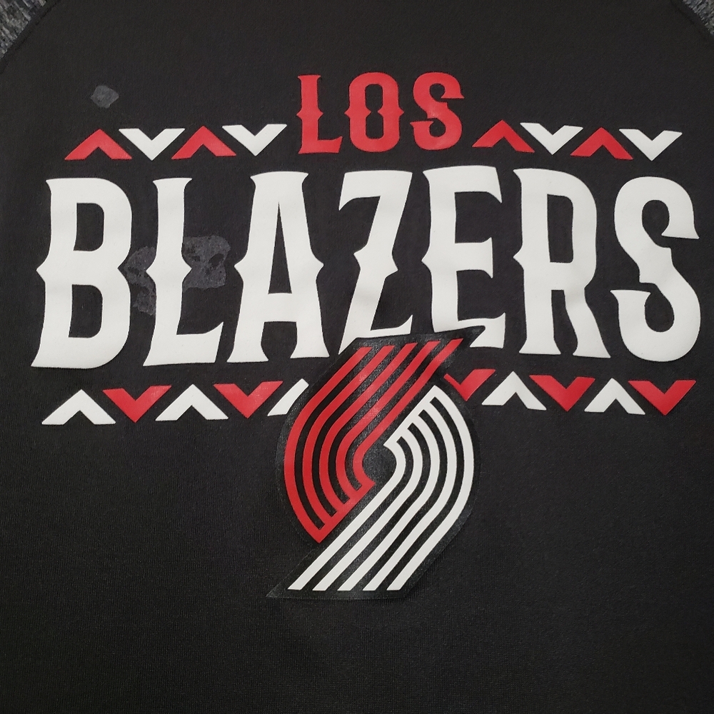 Portland Trailblazers LOS BLAZERS shooting Shirt SZ LG Fanatics NBA - Picture 8 of 8
